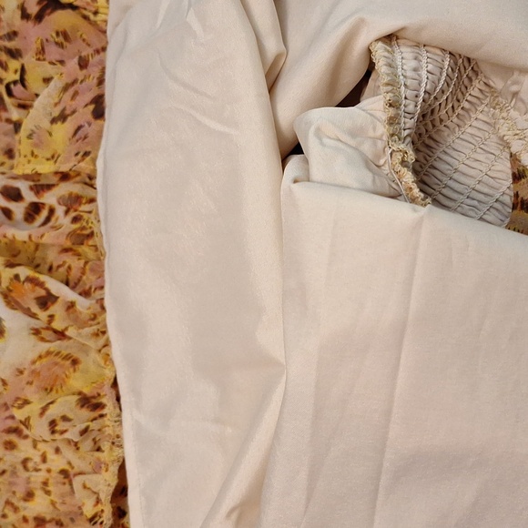 Animal Print Midi Dress, Boho With Ruffles, Long Sleeves, Sz 6, NWOT - Picture 13 of 14